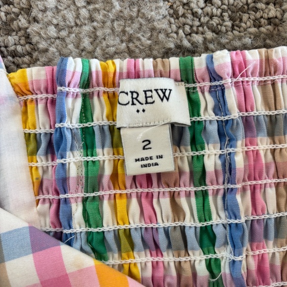 J.Crew Factory Multi color Gingham Dress - Picture 7 of 7